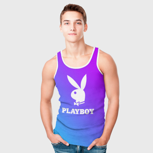 Мужская майка 3D Плейбой Playboy, цвет 3D печать - фото 5