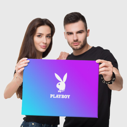 Холст прямоугольный Плейбой Playboy, цвет 3D печать - фото 5