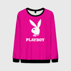 Мужской свитшот 3D Pink Playboy