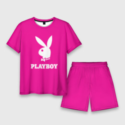 Мужской костюм с шортами 3D Pink Playboy