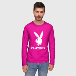 Мужской лонгслив 3D Pink Playboy - фото 2