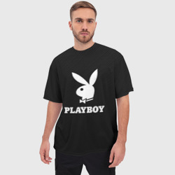 Мужская футболка oversize 3D Playboy Плейбой - фото 2