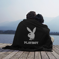 Плед с принтом Playboy Плейбой для любого человека, вид спереди №3. Цвет основы: 3d (велсофт)