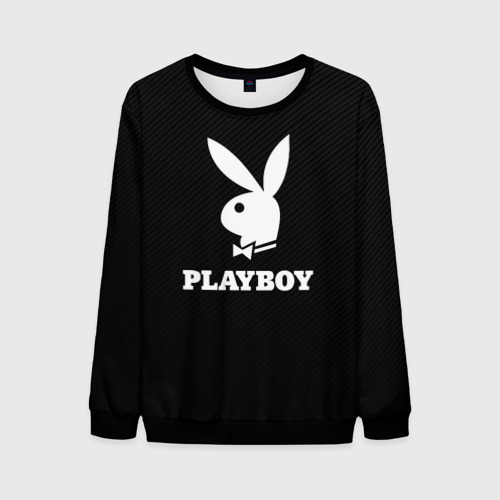 Мужской свитшот 3D Playboy Плейбой, цвет черный