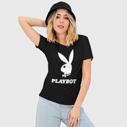 Женская футболка 3D Slim Playboy Плейбой - фото 2