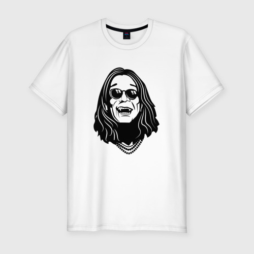 Мужская приталенная футболка из хлопка с принтом Ozzy Osbourne, вид спереди №1