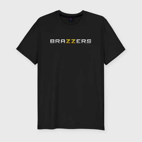 Мужская футболка хлопок Slim BRAZZERS | БРАЗЕРС (Z), цвет черный