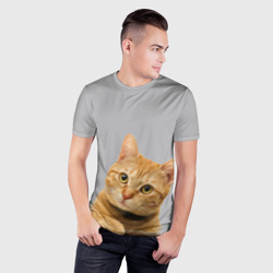 Мужская футболка 3D Slim Рыжий котик - фото 2