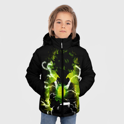 Зимняя куртка для мальчиков 3D с принтом Моя геройская академия, фото на моделе #1