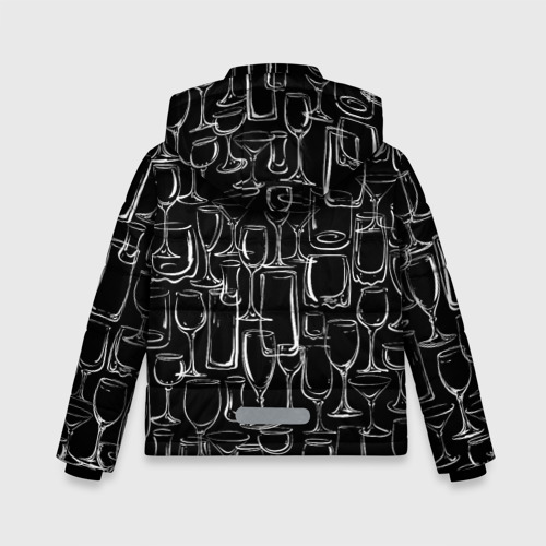 Зимняя куртка для мальчиков 3D Стеклянный бармен, цвет черный - фото 2