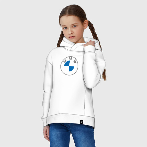 Детское худи Oversize хлопок BMW logo 2020 БМВ лого 2020 - фото 3