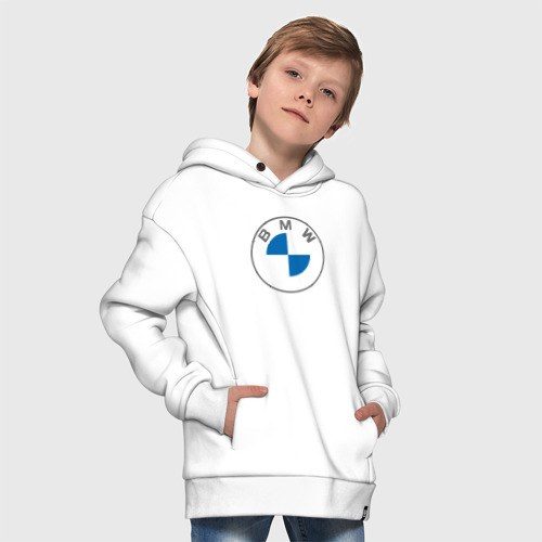 Детское худи Oversize хлопок BMW logo 2020 БМВ лого 2020 - фото 9