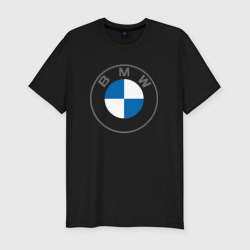 Мужская футболка хлопок Slim BMW logo 2020 БМВ лого 2020