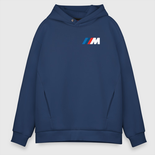 Мужское худи Oversize хлопок BmW ///m logo 2020, цвет темно-синий