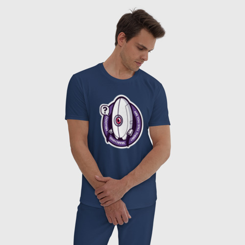 Мужская пижама хлопок Portal, цвет темно-синий - фото 3
