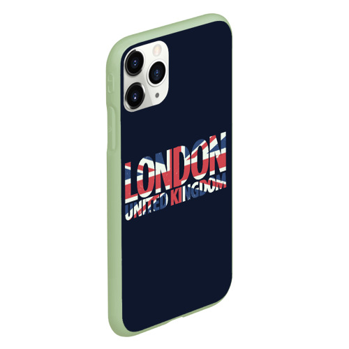 Чехол для iPhone 11 Pro матовый Лондон, цвет салатовый - фото 3