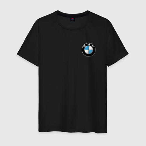 Мужская футболка хлопок BMW, цвет черный