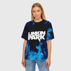 Женская футболка oversize 3D Linkin Park Линкин Парк - фото 2