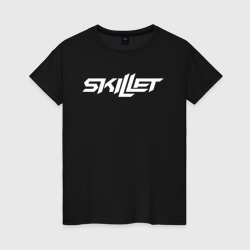 Женская футболка хлопок Skillet Logo Скиллет лого