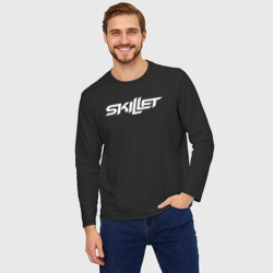 Мужской лонгслив oversize хлопок Skillet Logo Скиллет лого - фото 2