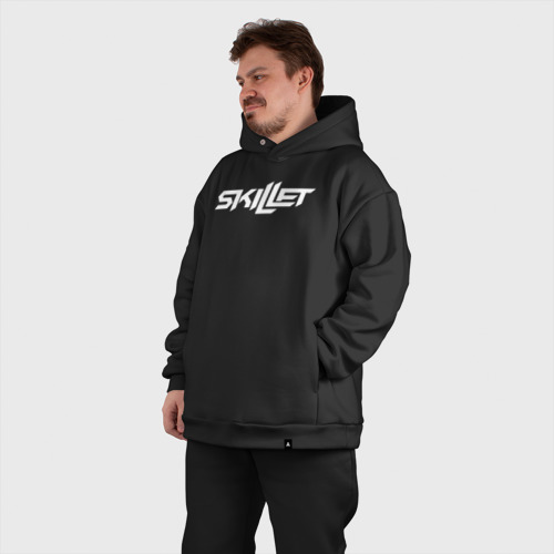 Мужской костюм oversize хлопок Skillet Logo Скиллет лого, цвет черный - фото 7