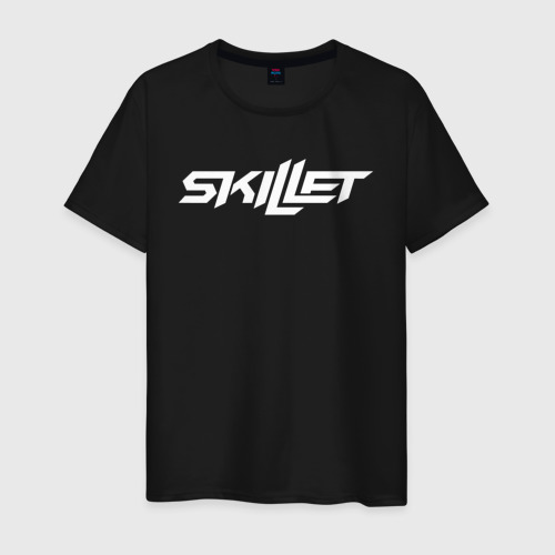 Мужская футболка хлопок Skillet Logo Скиллет лого, цвет черный