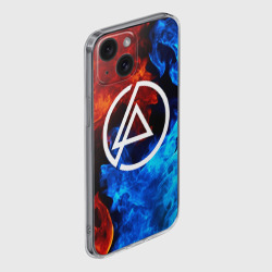 Чехол для iPhone 15 силиконовый с защитой камеры Linkin Park Линкин Парк - фото 2