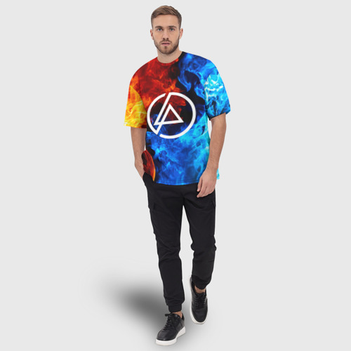 Мужская футболка oversize 3D Linkin Park Линкин Парк, цвет 3D печать - фото 5