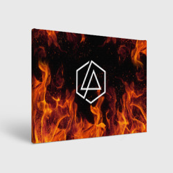 Холст прямоугольный Linkin Park in fire