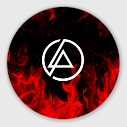 Круглый коврик для мышки Linkin park emblem