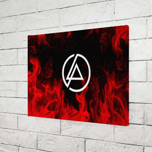 Холст прямоугольный Linkin park emblem, цвет 3D печать - фото 3