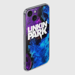 Чехол для iPhone 15 силиконовый с защитой камеры Linkin Park Линкин Парк - фото 2