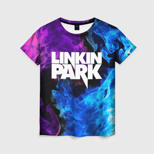 Женская футболка 3D с принтом Linkin Park Линкин Парк, вид спереди #2