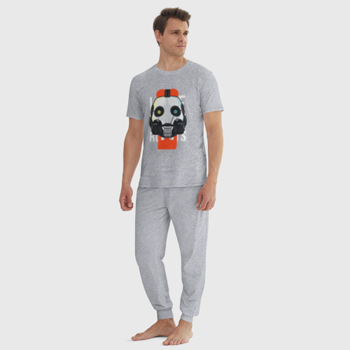 Мужская пижама хлопок с принтом LOVE DEATH ROBOTS (LDR), вид сбоку #3