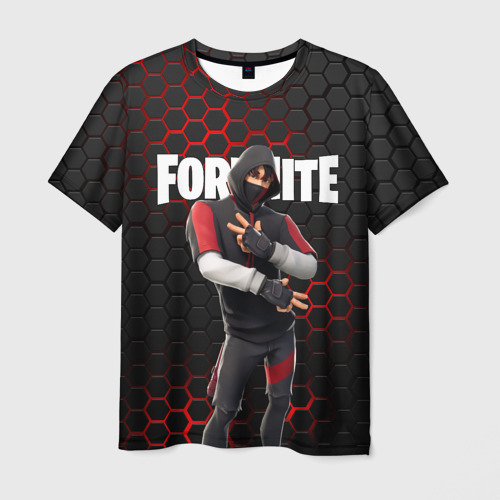 Мужская футболка с принтом Fortnite IKONIK Фортнайт Иконик, вид спереди №1