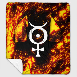 Marilyn Manson логотип на брызгах – Плед с рукавами с принтом купить