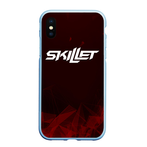 Чехол для iPhone XS Max матовый Skillet, цвет голубой