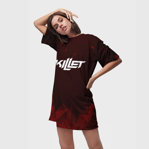 Платье-футболка 3D Skillet, цвет 3D печать - фото 3