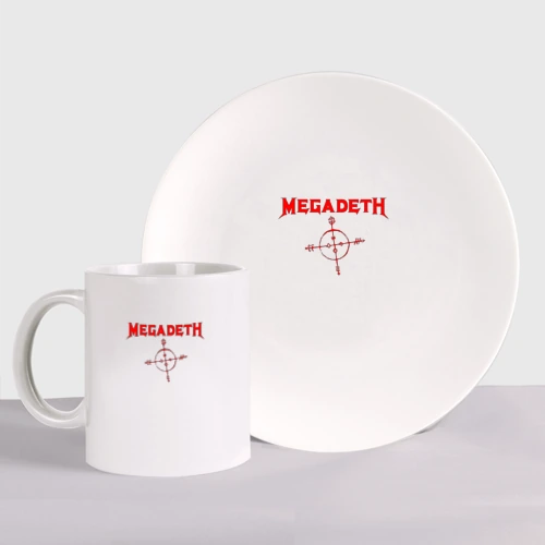 Набор: тарелка + кружка Megadeth