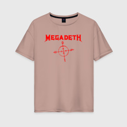 Женская футболка хлопок Oversize Megadeth