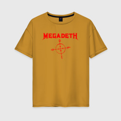 Женская футболка хлопок Oversize Megadeth