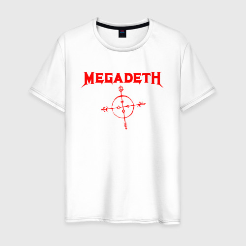 Мужская футболка из хлопка с принтом Megadeth, вид спереди №1