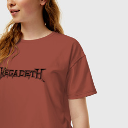 Женская футболка хлопок Oversize Megadeth Мегадеф - фото 2