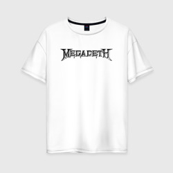 Женская футболка хлопок Oversize Megadeth Мегадеф