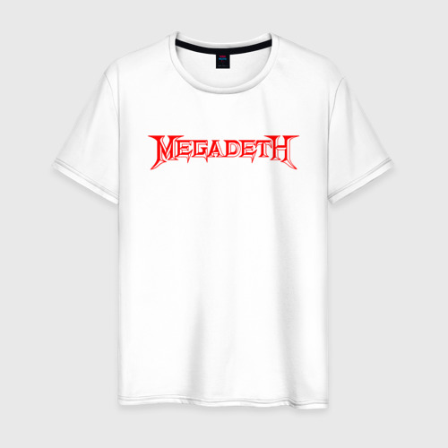 Мужская футболка хлопок Megadeth красное лого