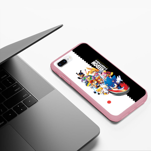 Чехол для iPhone 7Plus/8 Plus матовый Соник, цвет баблгам - фото 5