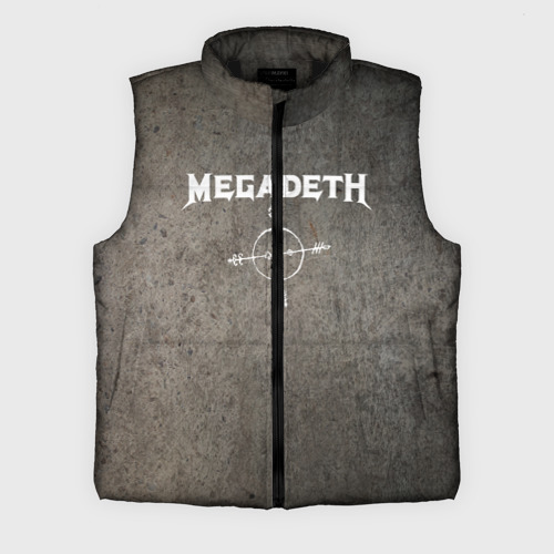 Мужской жилет утепленный 3D Megadeth Мегадеф, цвет черный