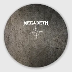 Круглый коврик для мышки Megadeth Мегадеф