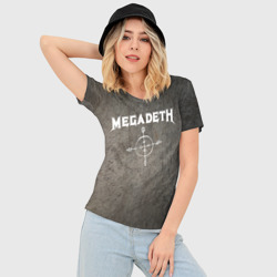 Женская футболка 3D Slim Megadeth Мегадеф - фото 2
