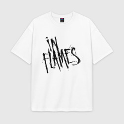 Мужская футболка Oversize хлопок texturе In Flames Ин Флеймс